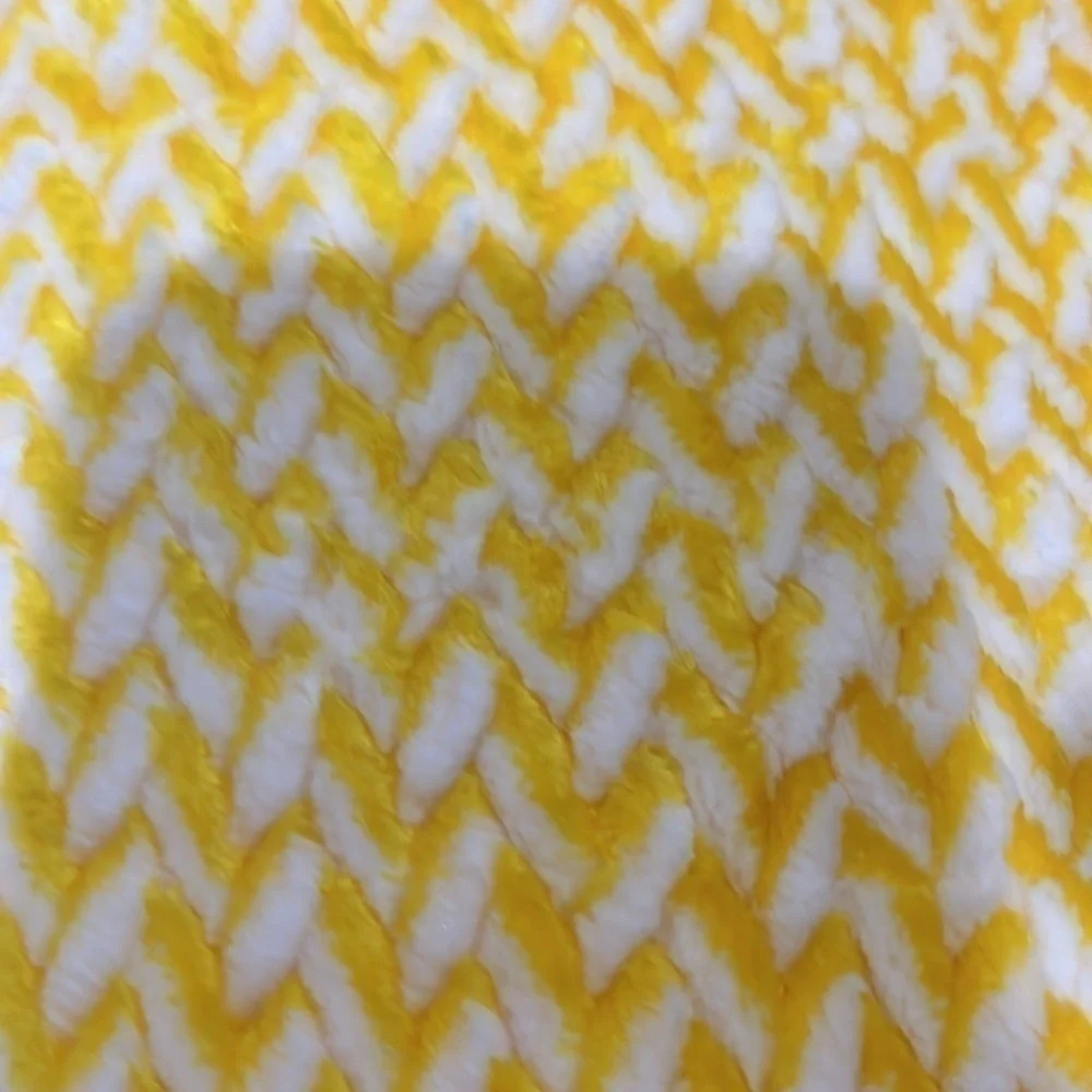 Pauleon 2  cushion pillow covers yellow and white Chevron pattern 16.5 x 17.5